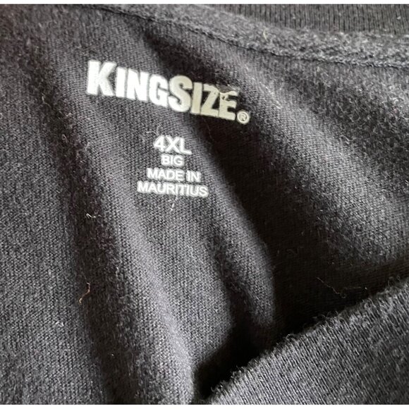 Kingsize Black Burnout T Shirt u Size 4XL Very Soft Top u - Picture 7 of 9